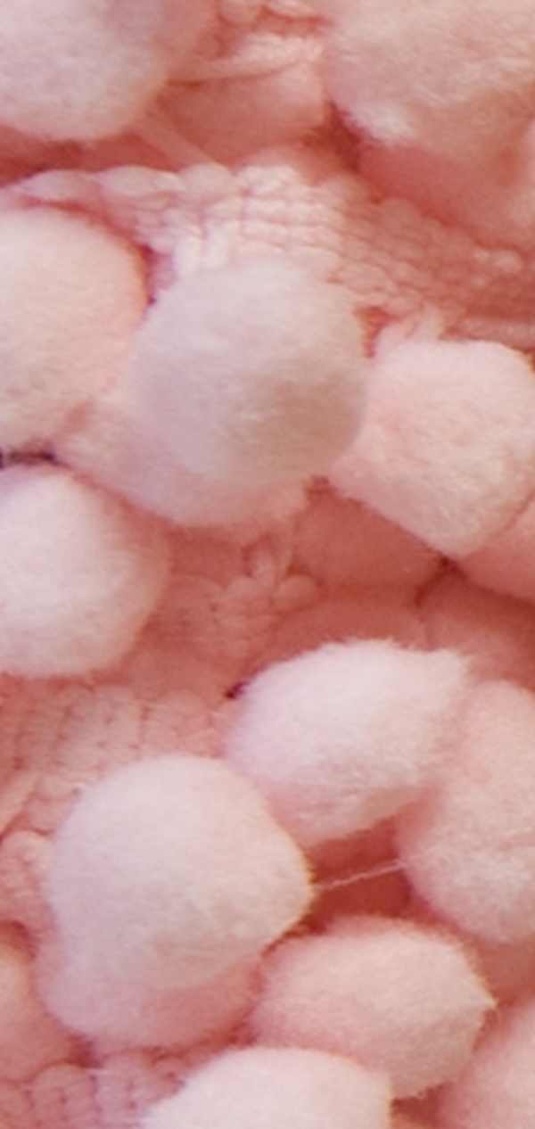 Pale Pink Pom Pom Trim 